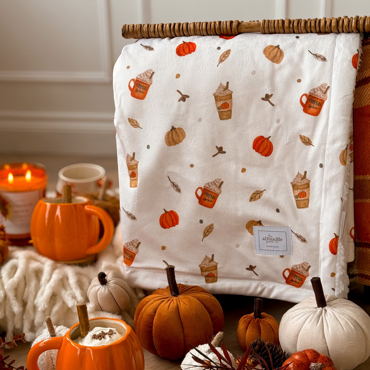 Supersize Soft Blanket - Pumpkin Harvest - SECONDS