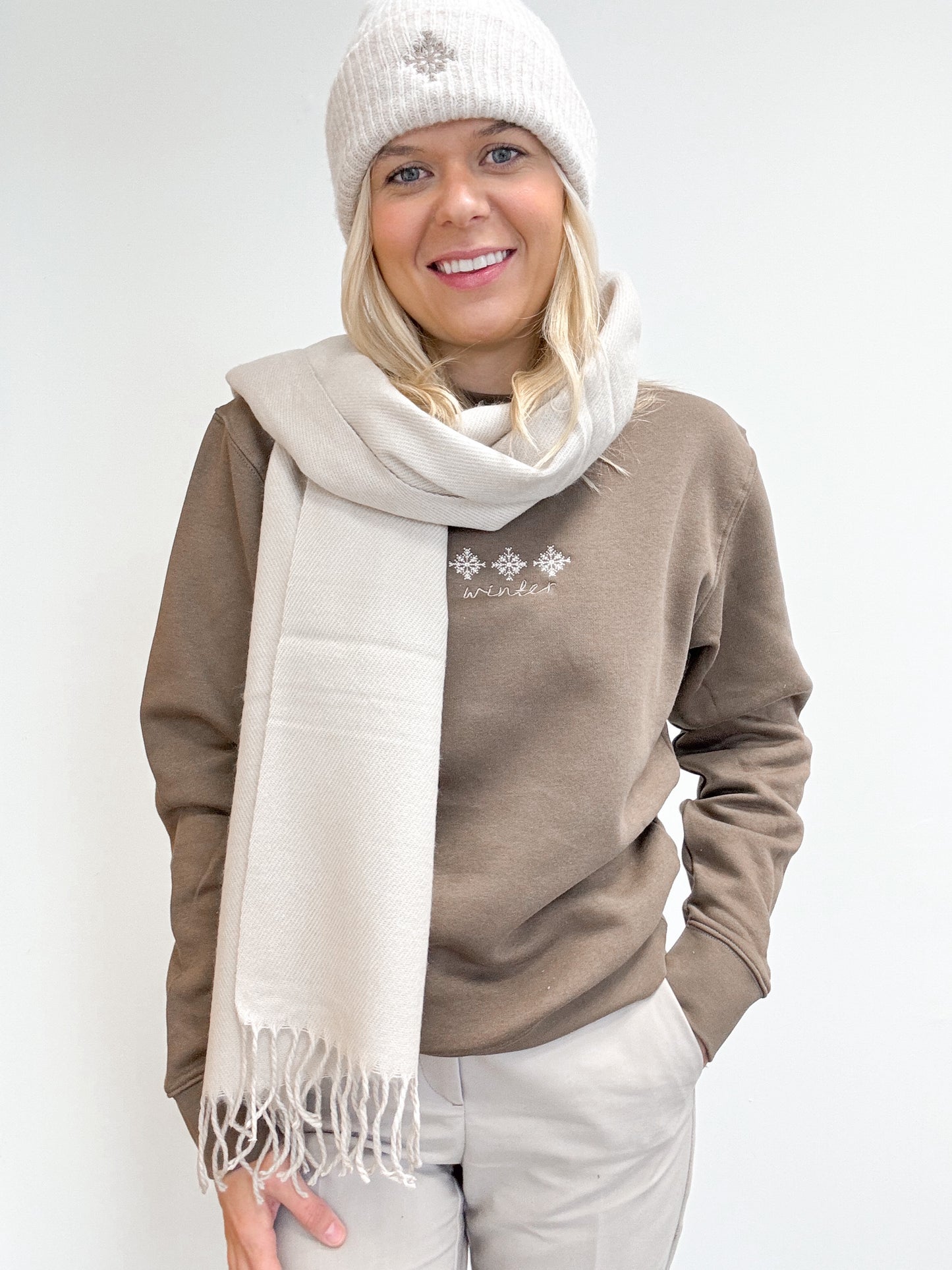 Woven Scarf - Almond