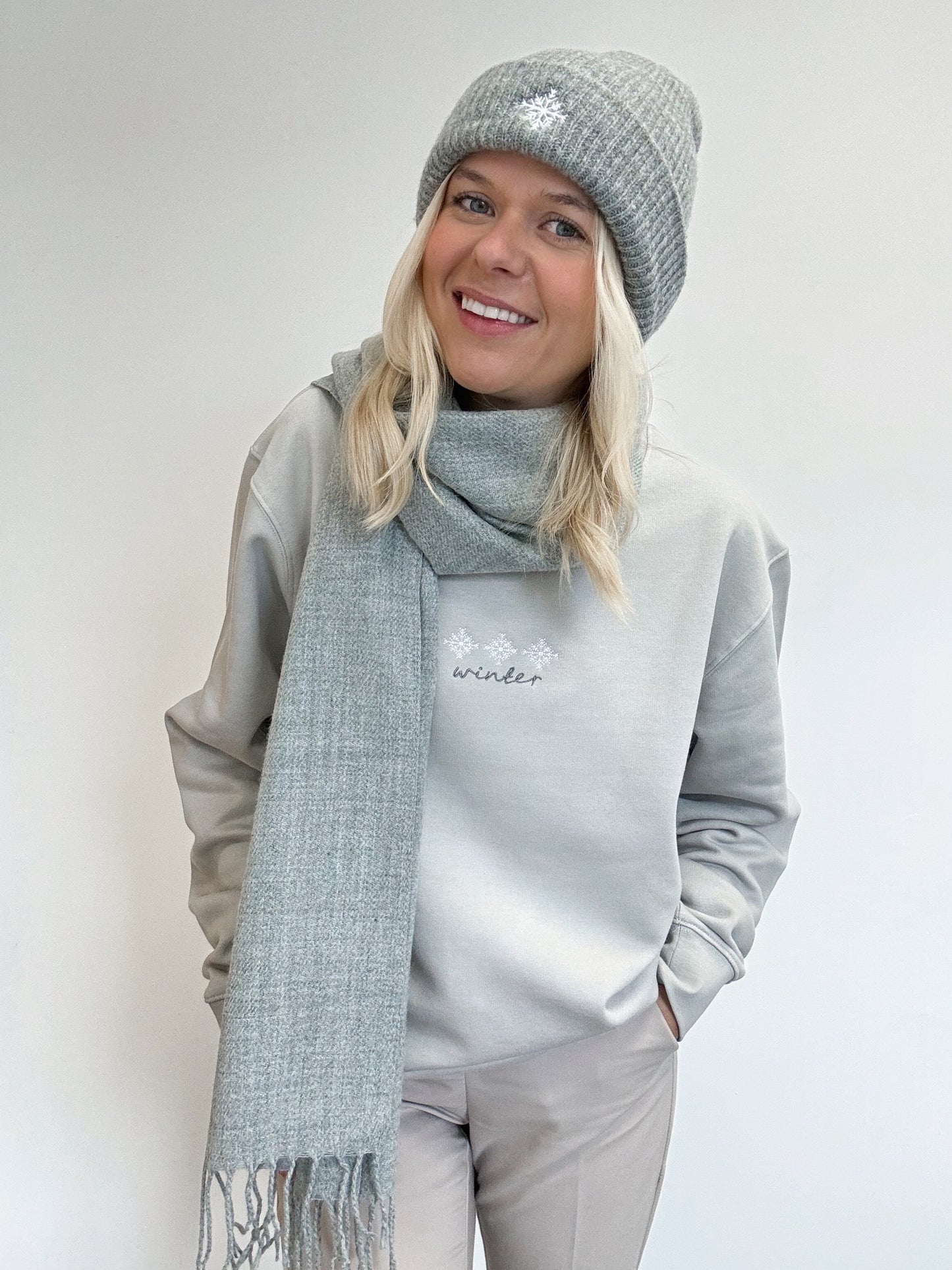Woven Scarf - Grey