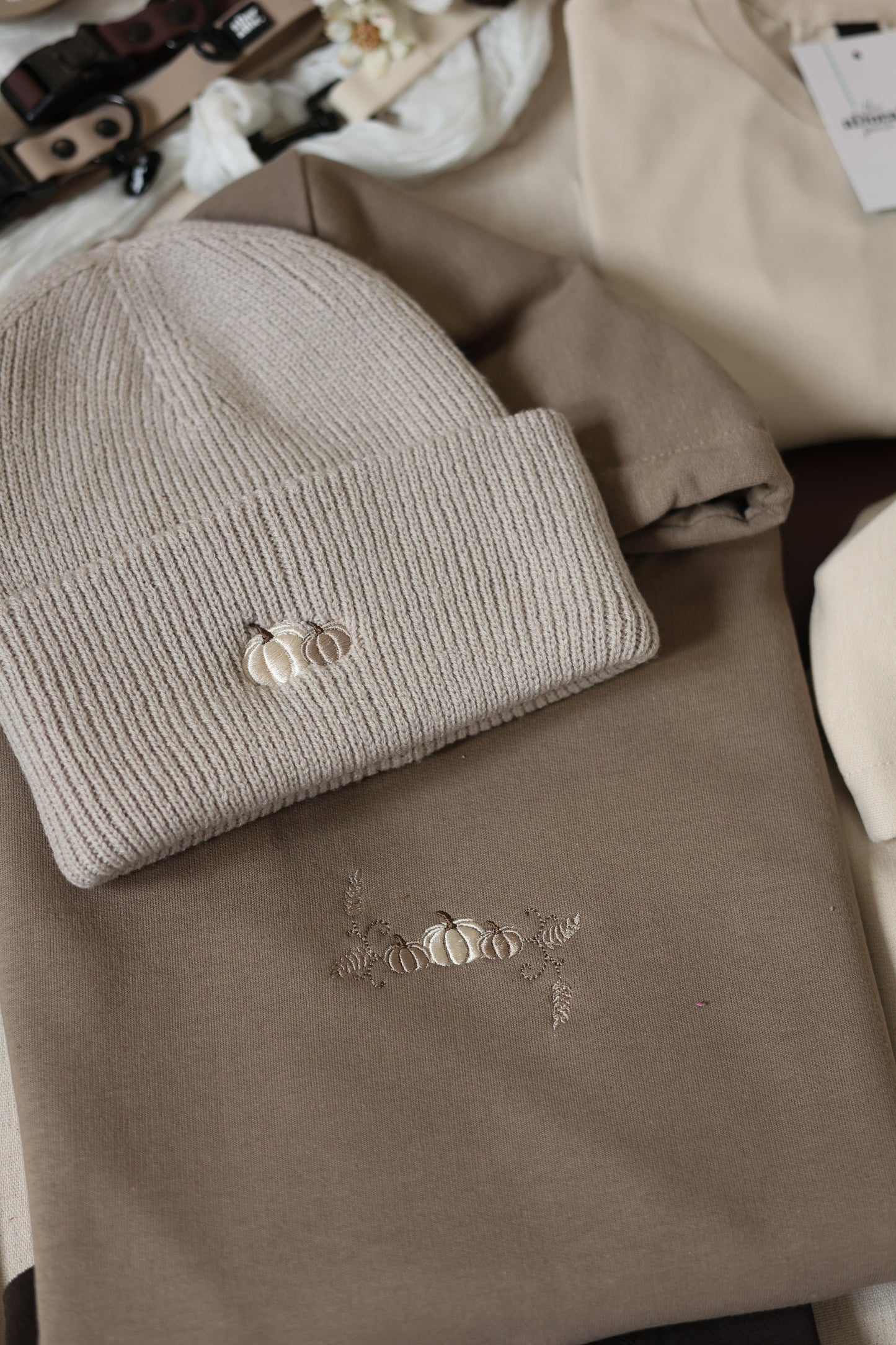 Classic Beanie - Pumpkin Farm - Stone