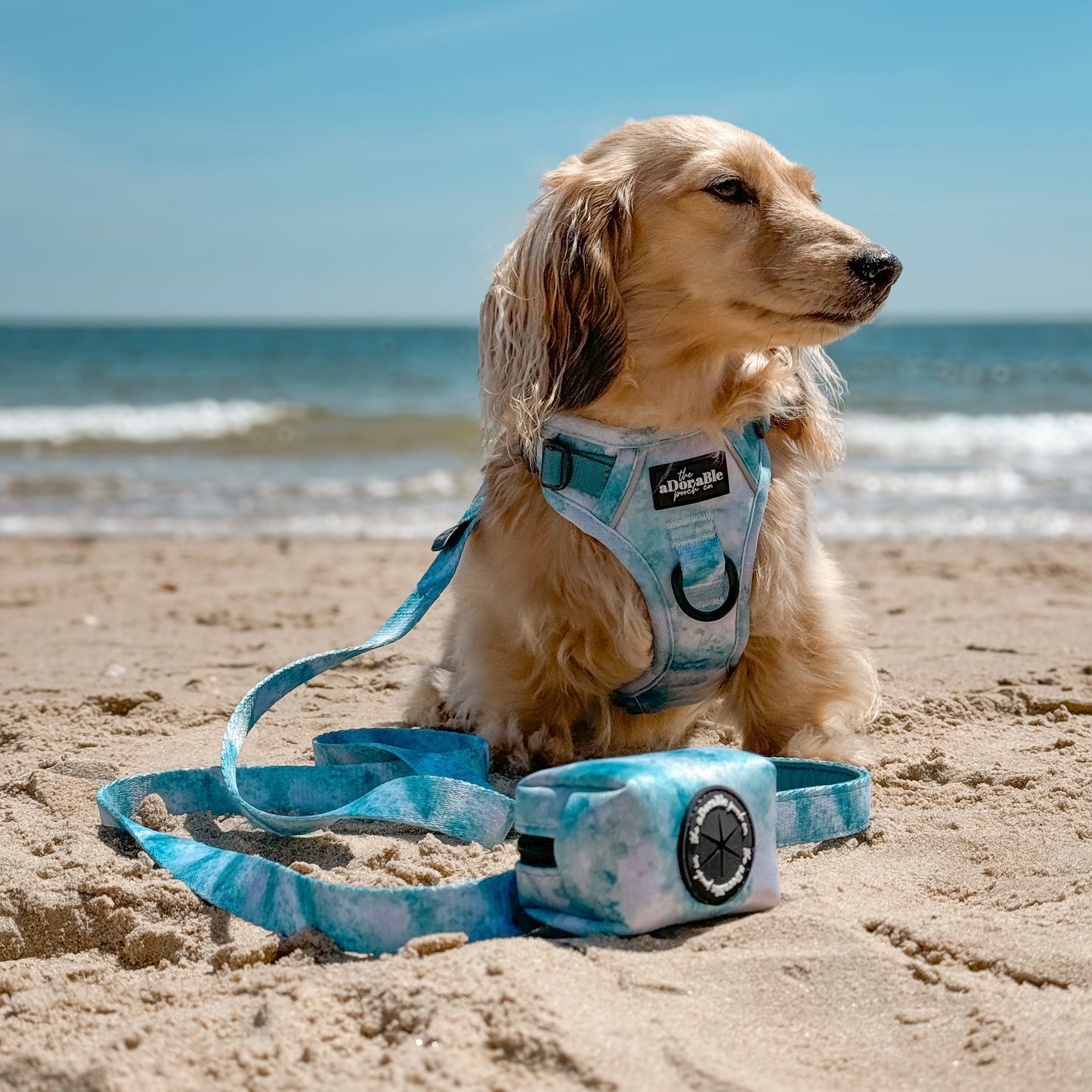 Poop Bag Holder - Watercolour Waves