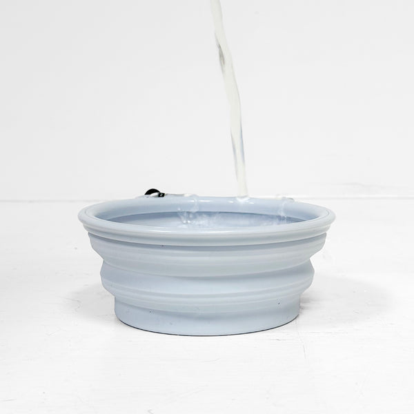 The aDoraBle Pooch Co Collapsible Bowl - Ice Blue