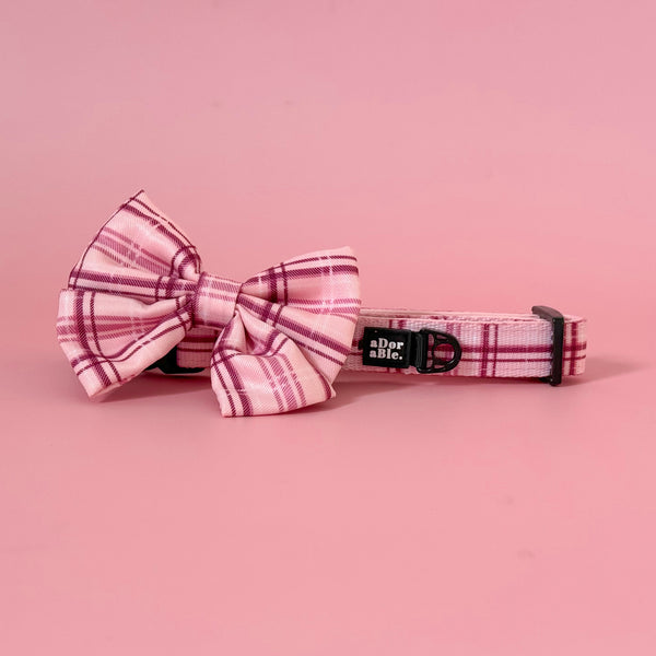 Sailor Bow Tie - LUXE Rose Quartz Plaid