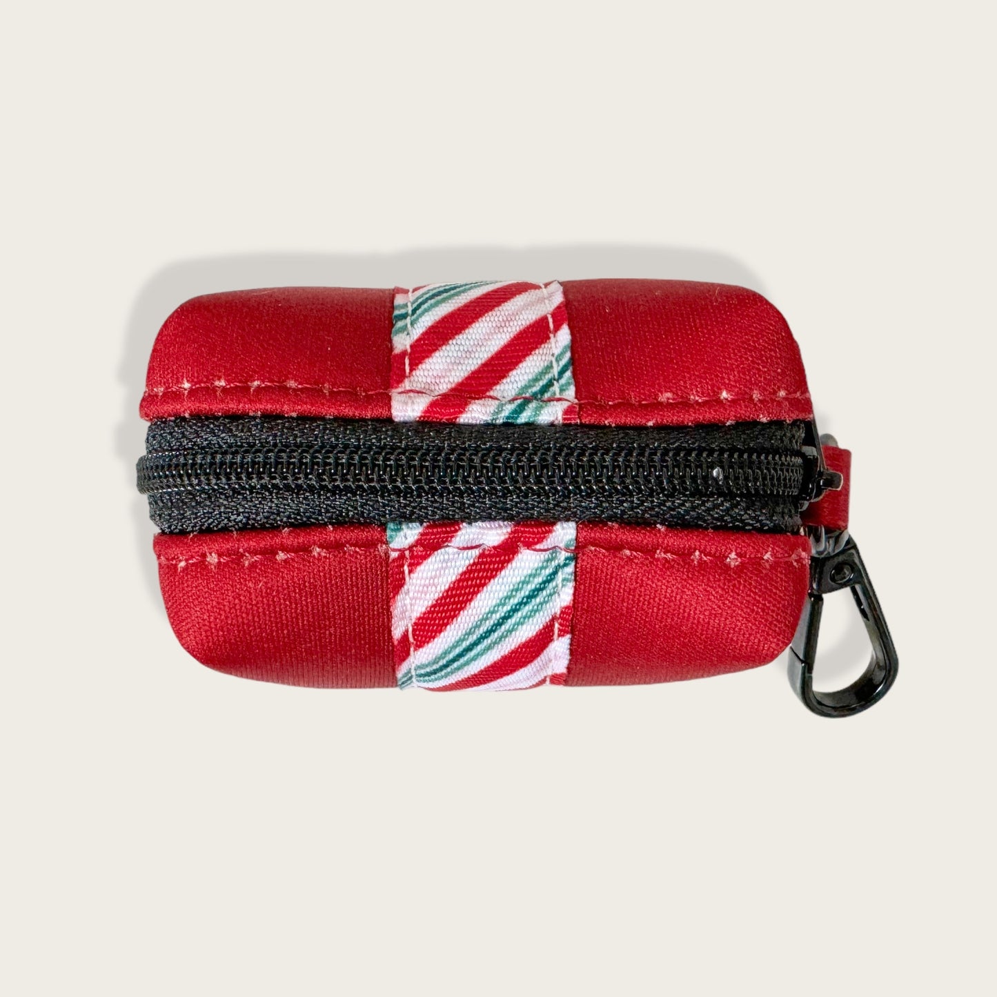 Poop Bag Holder - Candy Cane Swirl