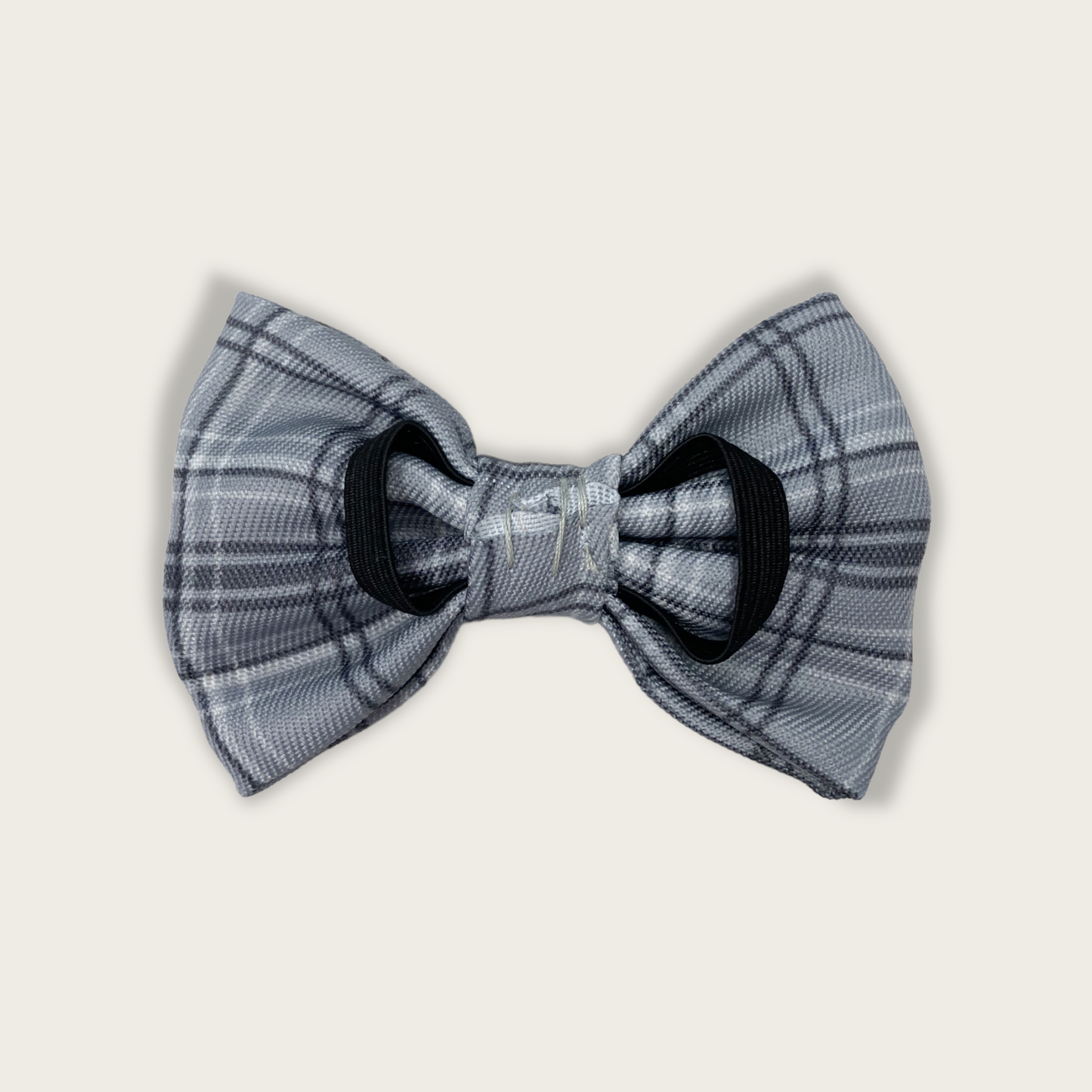 Dog Bow Tie - LUXE Dove Grey Plaid