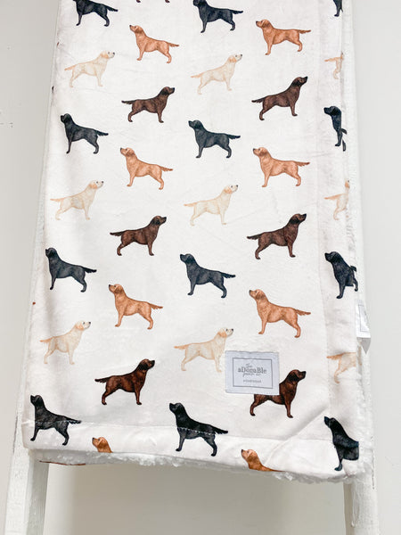 Supersize Soft Blanket - Watercolour Labradors