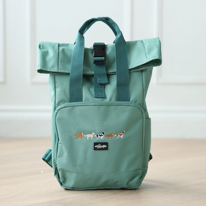 Backpack - Spaniel and Doodles - Light Teal - SAMPLE