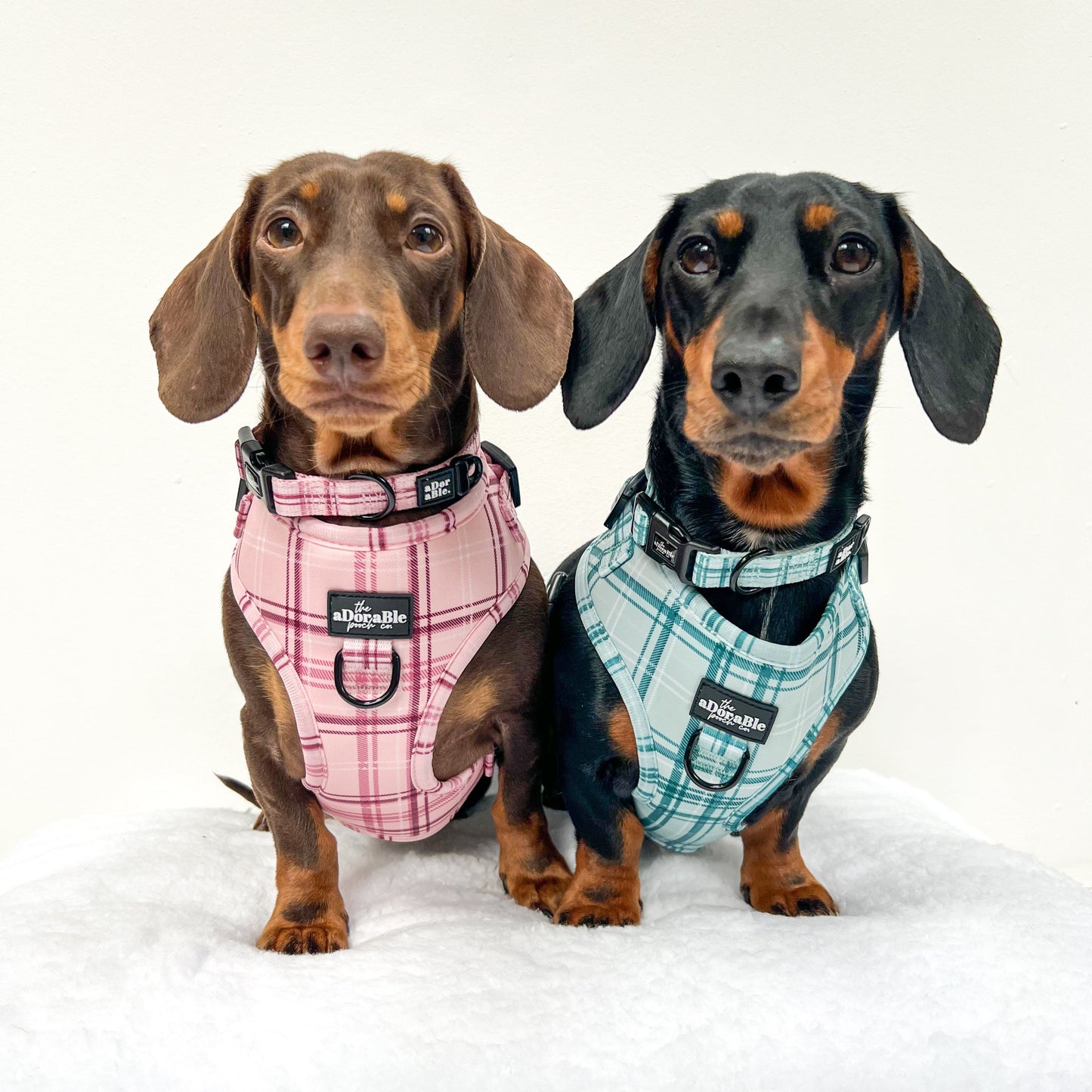 Collar - LUXE Rose Quartz Plaid