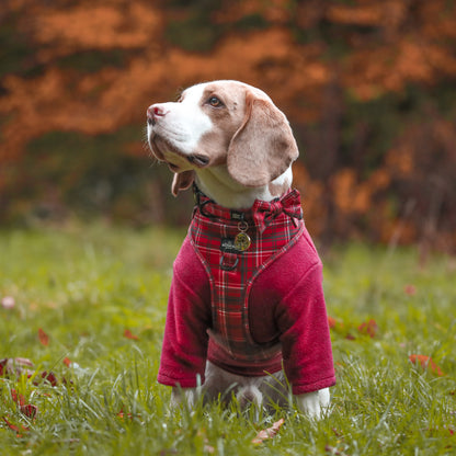 Adjustable Harness - LUXE Berry Red Plaid