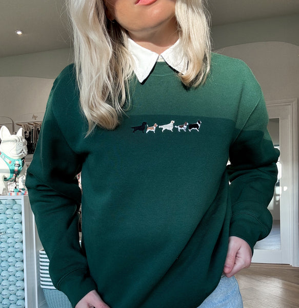 Embroidered Signature Sweatshirt - Working Breed - Forest Green