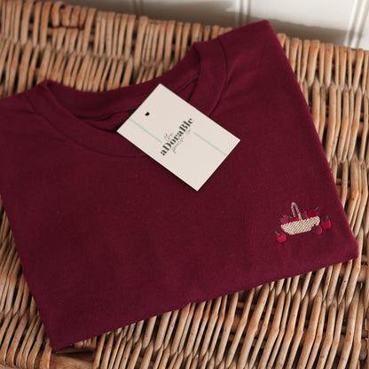 Embroidered AP T-Shirt - Crab Apple Cottage