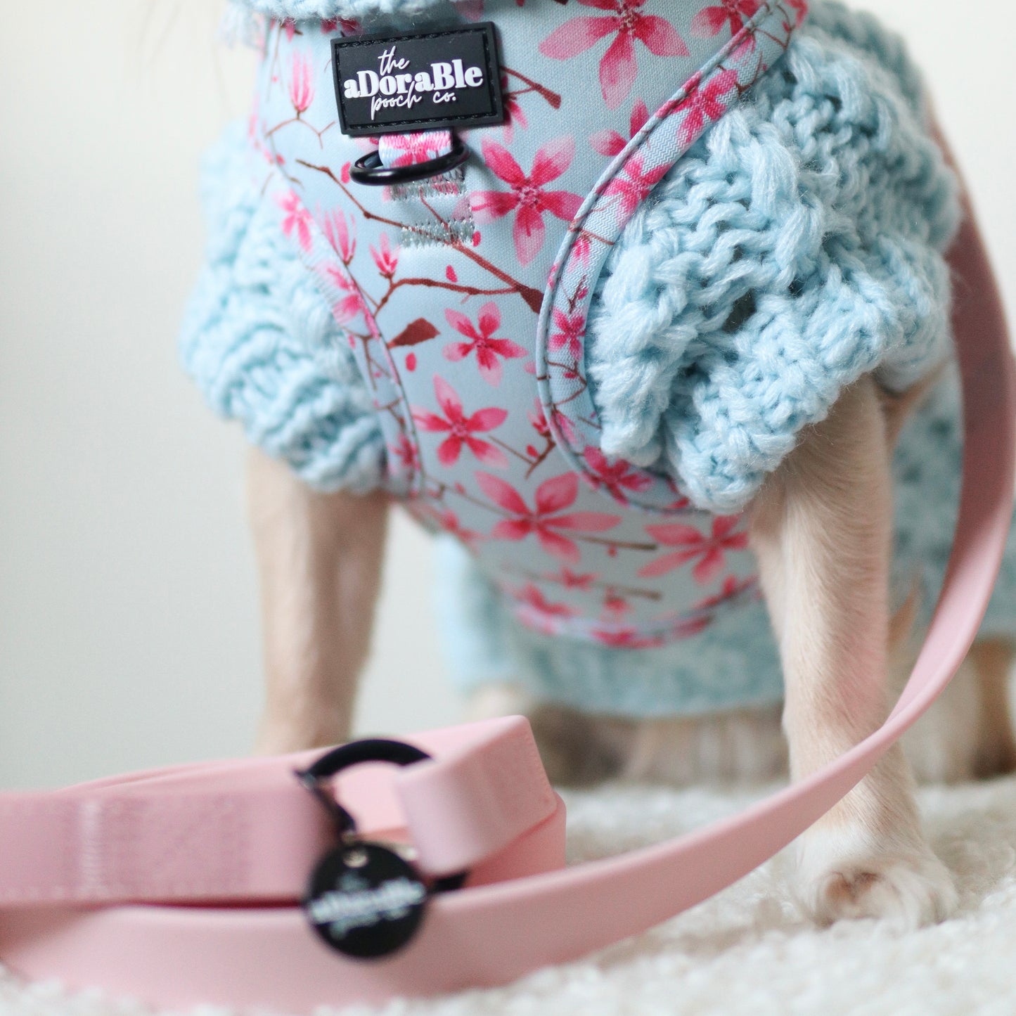 HydroFlex™ Two-tone Waterproof Dog Lead - Marshmallow Pink