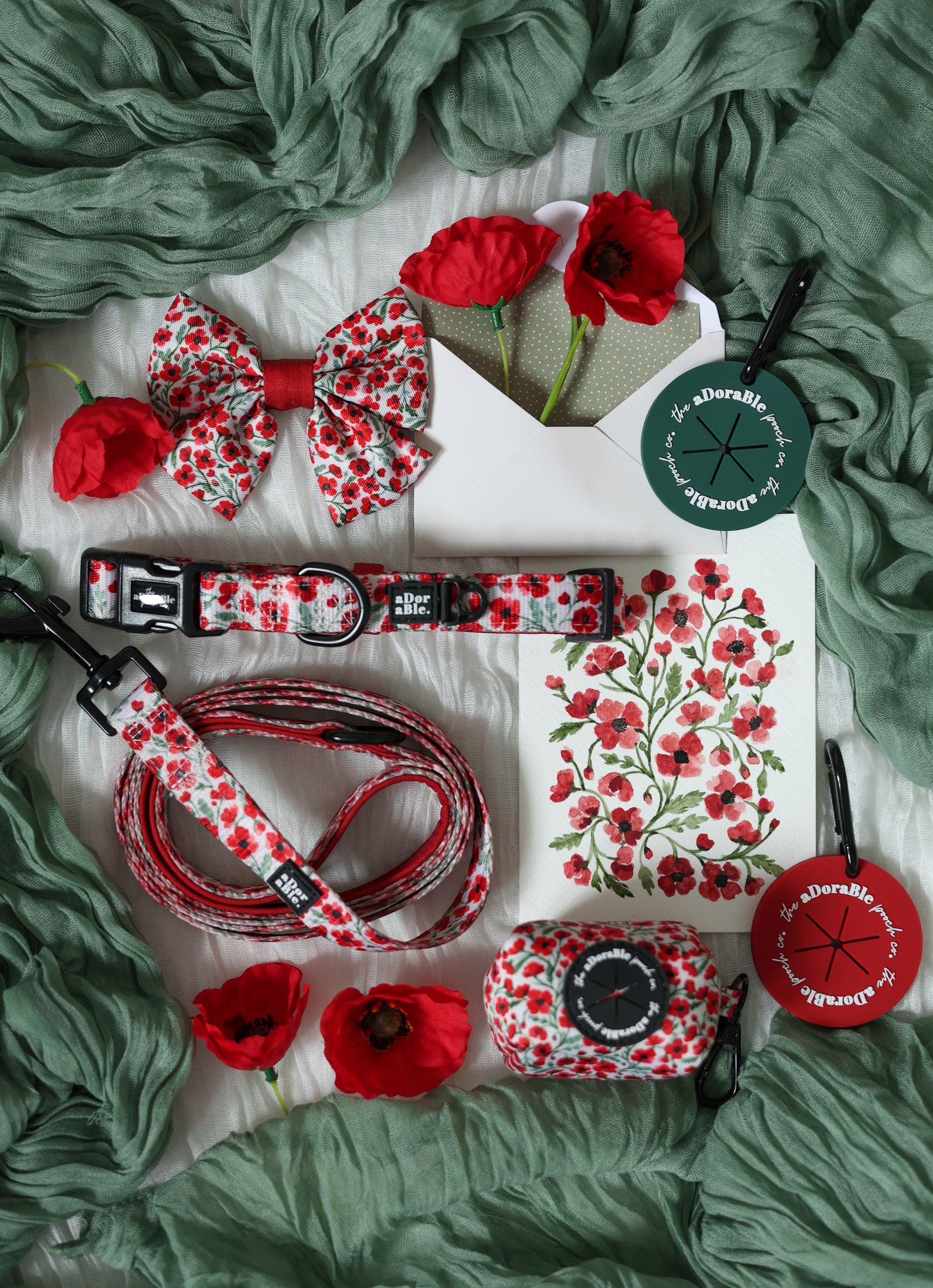 Collar - Painted Poppies