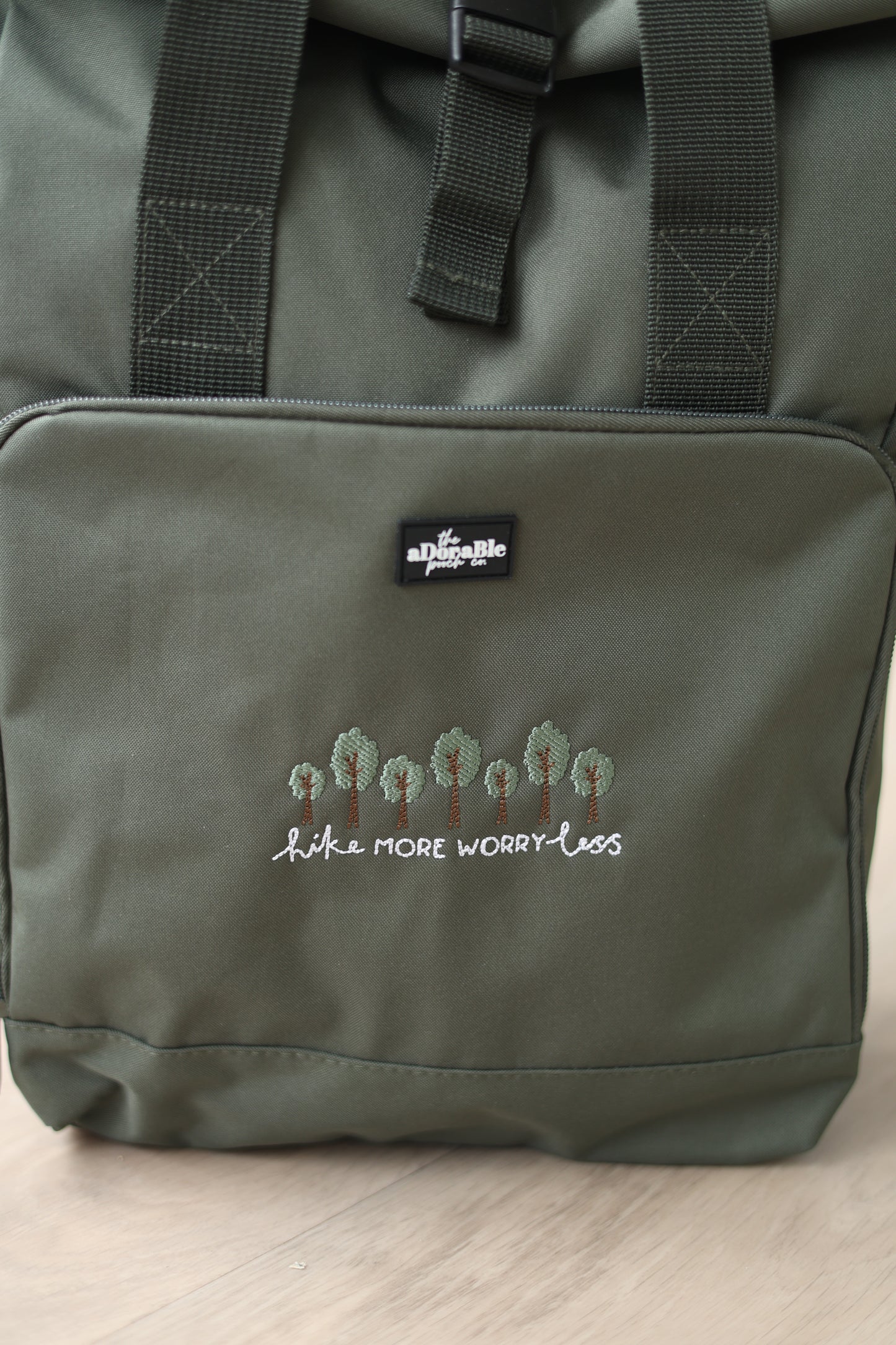 Mini Backpack - Hike More Worry Less - Green - SAMPLE