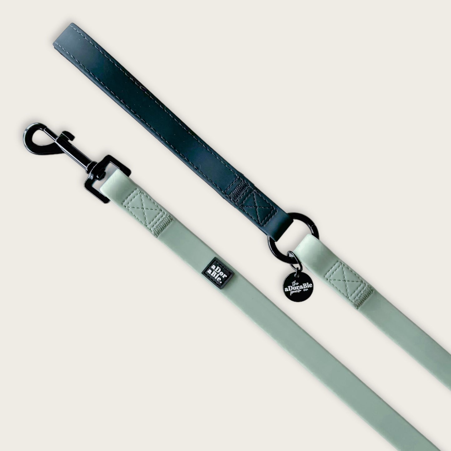 HydroFlex™ Two-tone Waterproof Dog Lead - Navy & Muted Mint