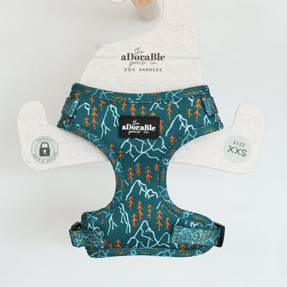Adjustable Dog Puppy Harness - Alpine Adventure - XXS