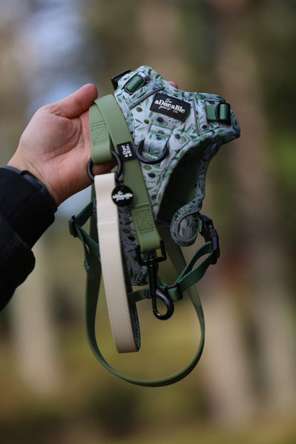 HydroFlex™ Two-tone Waterproof Dog Lead - Sage and Cream