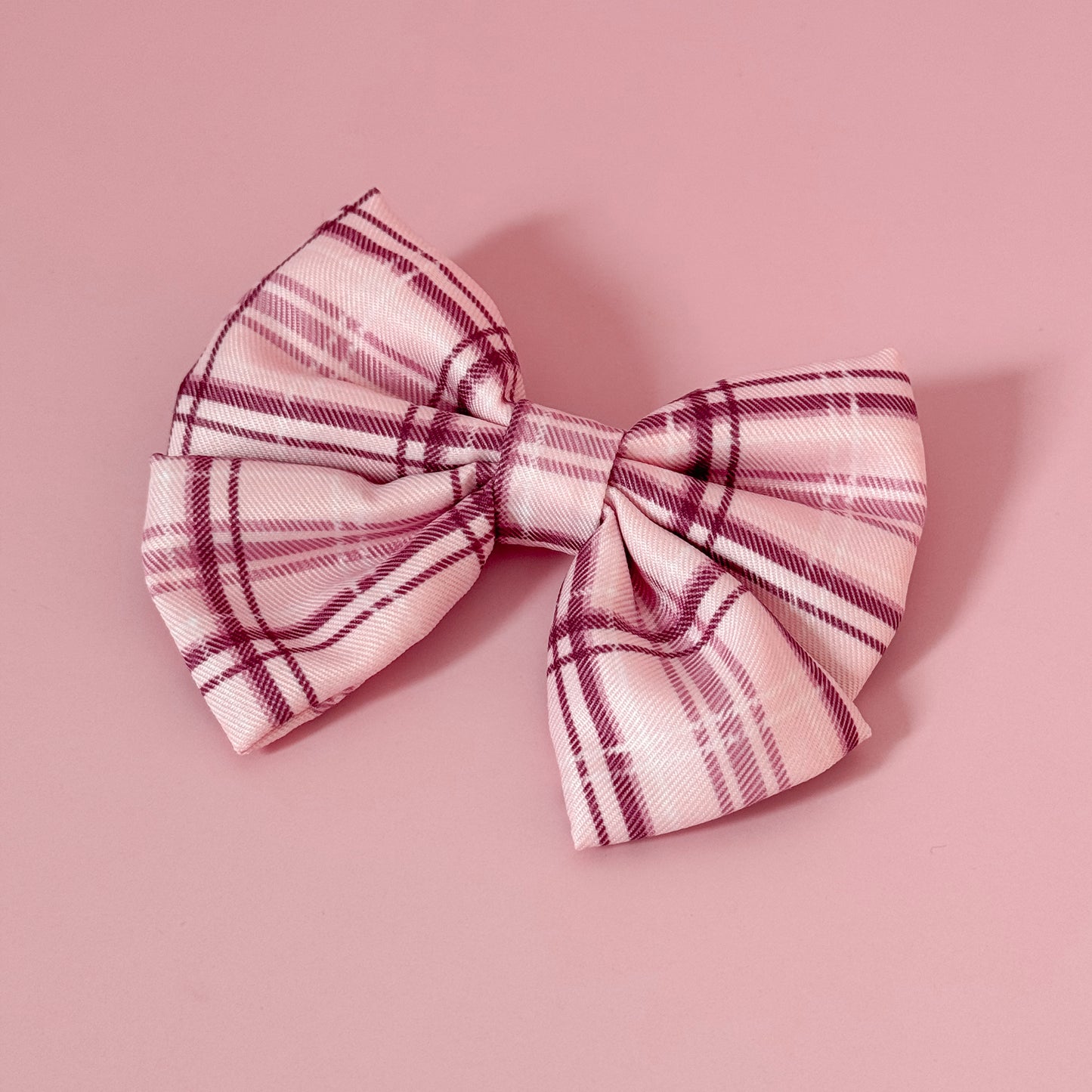 Sailor Bow Tie - LUXE Rose Quartz Plaid