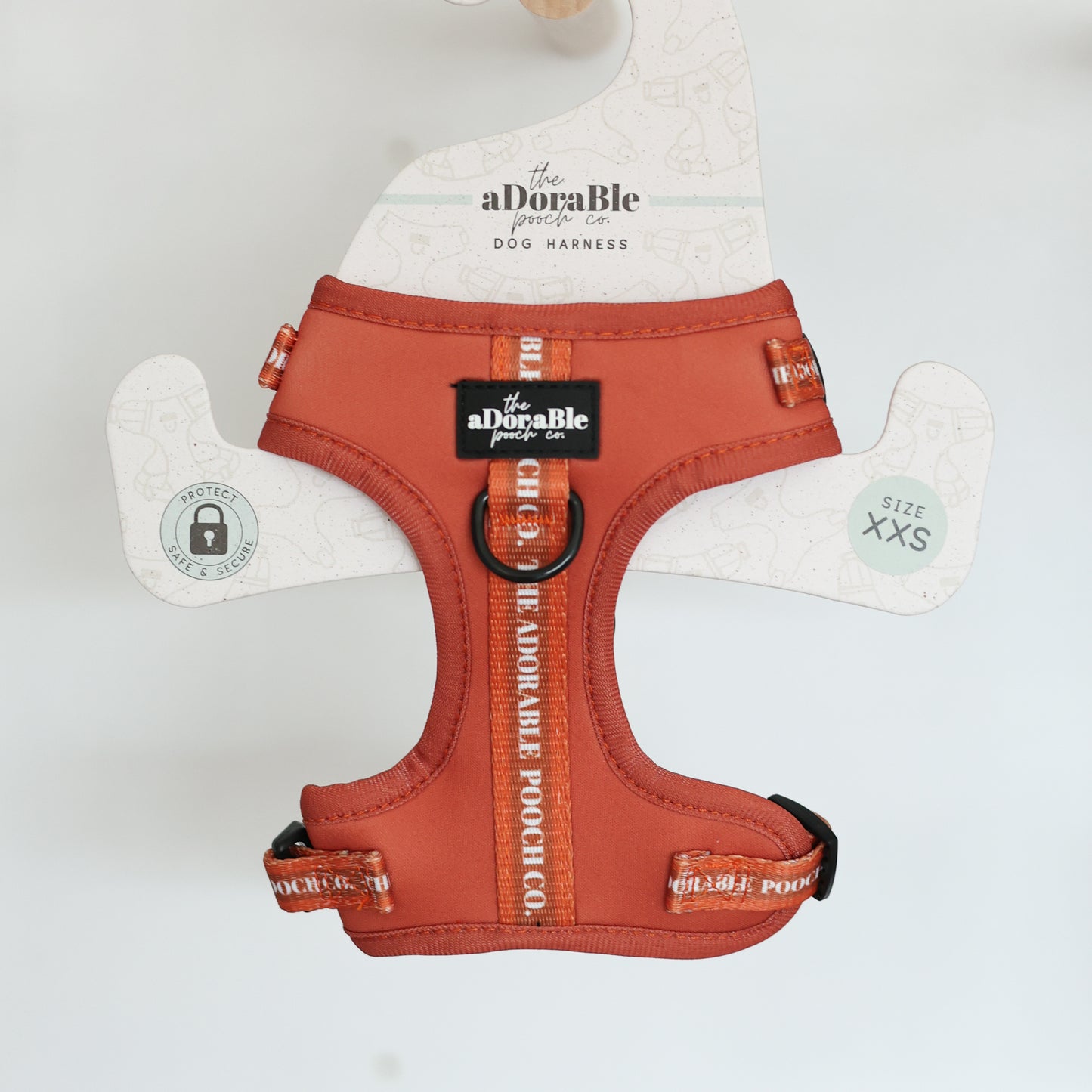 Adjustable Dog Puppy Harness - Classic Collection Ember - XXS