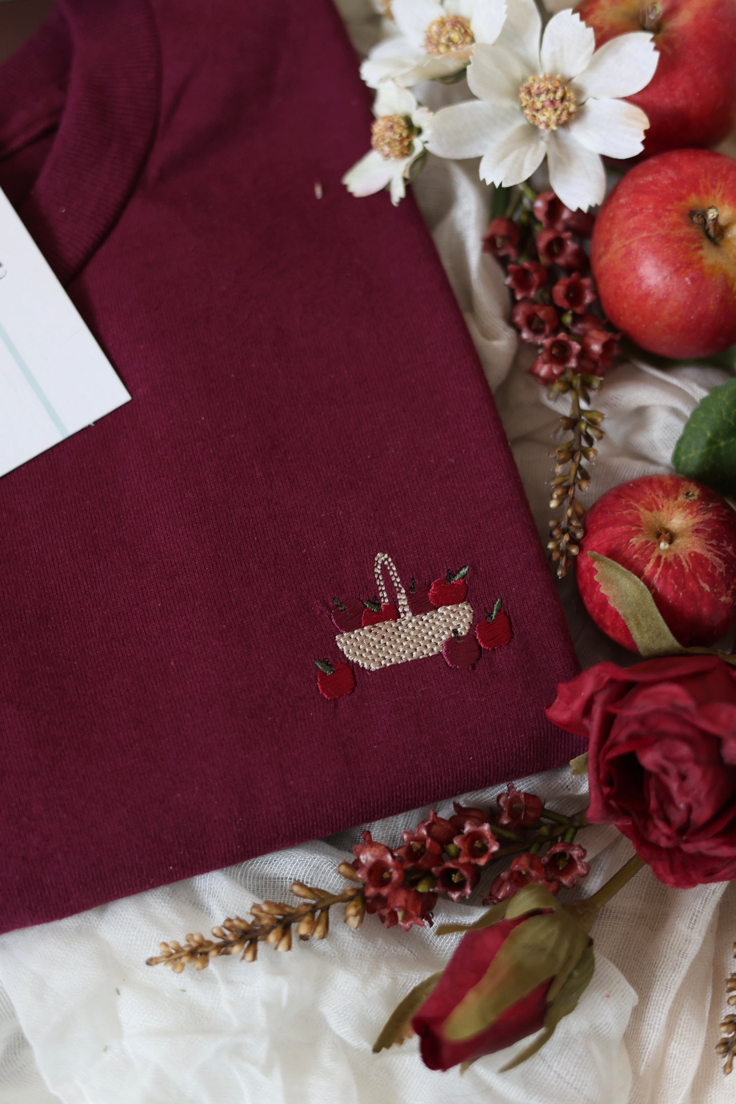 Embroidered AP T-Shirt - Crab Apple Cottage