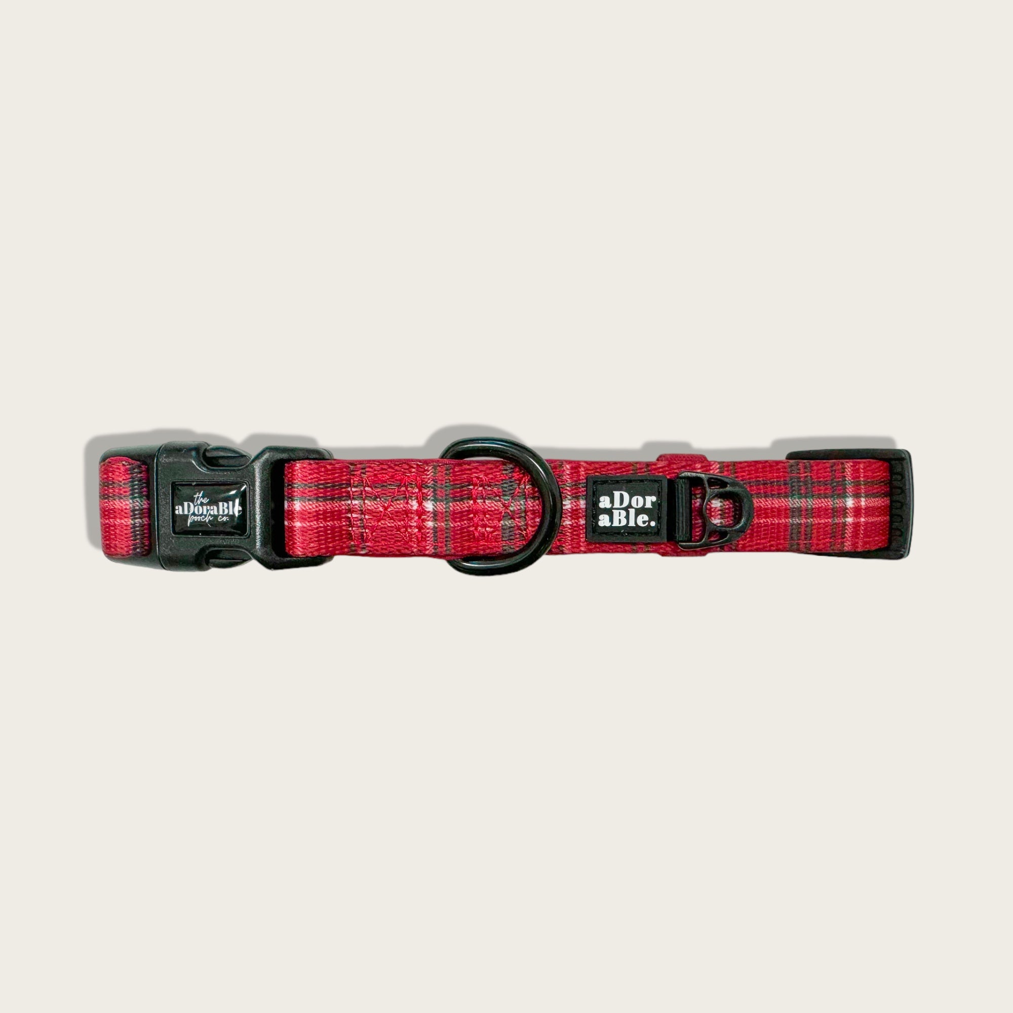 Collar - LUXE Berry Red Plaid