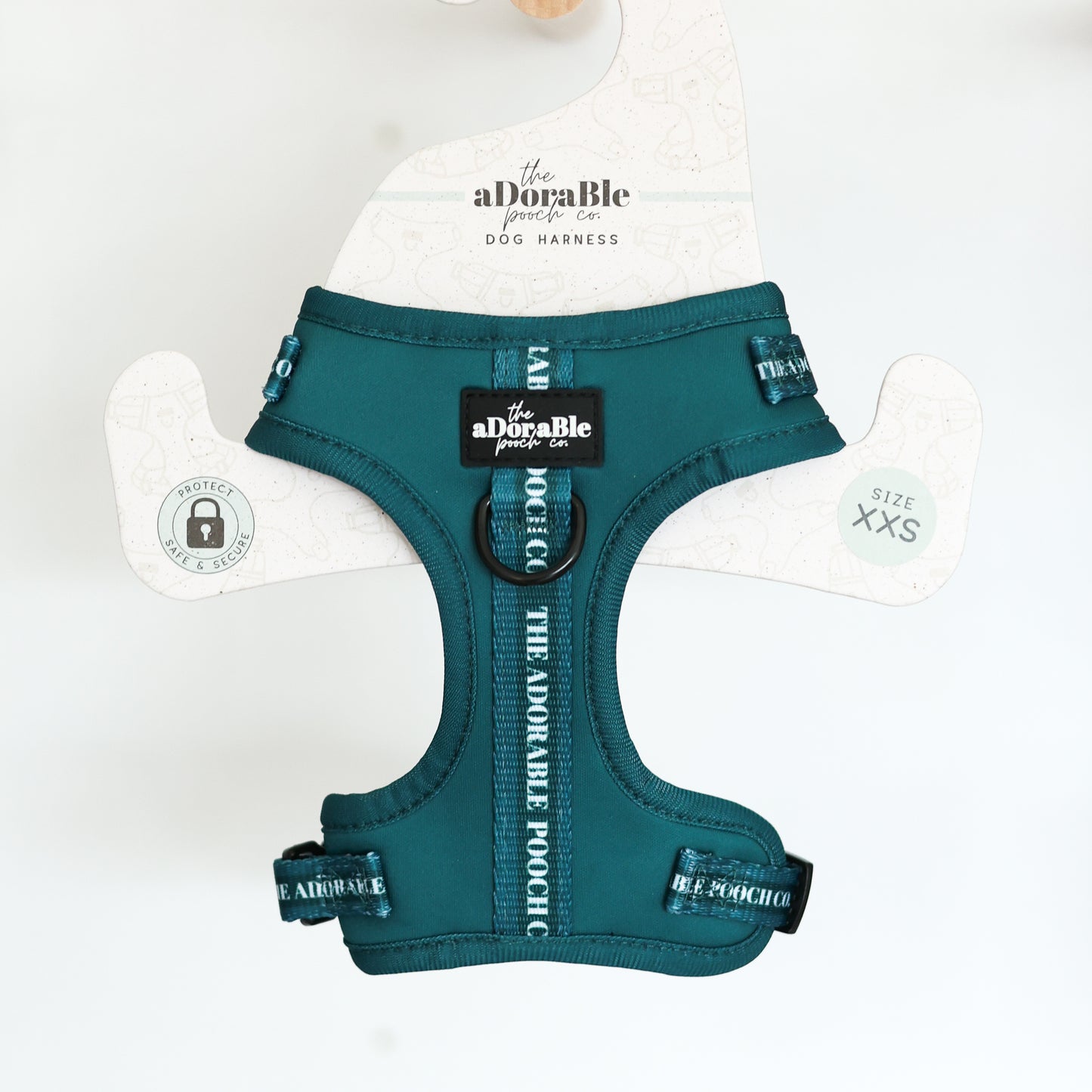 Adjustable Dog Puppy Harness - Classic Collection Teal - XXS