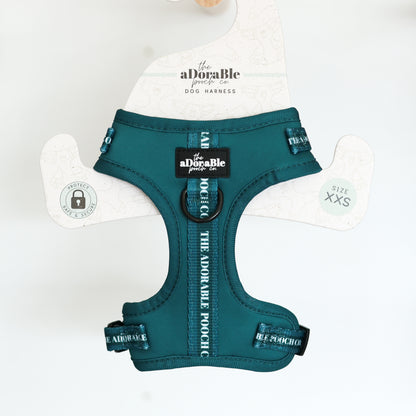 Adjustable Dog Puppy Harness - Classic Collection Teal - XXS