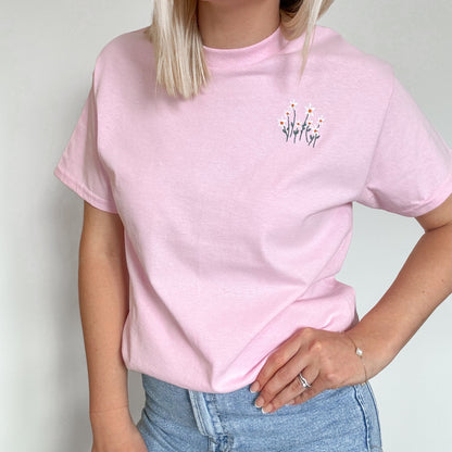 Embroidered AP T-Shirt - Dandy Daisy