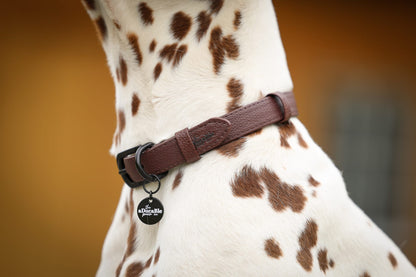 Heritage Faux Leather Dog Collar - Brown