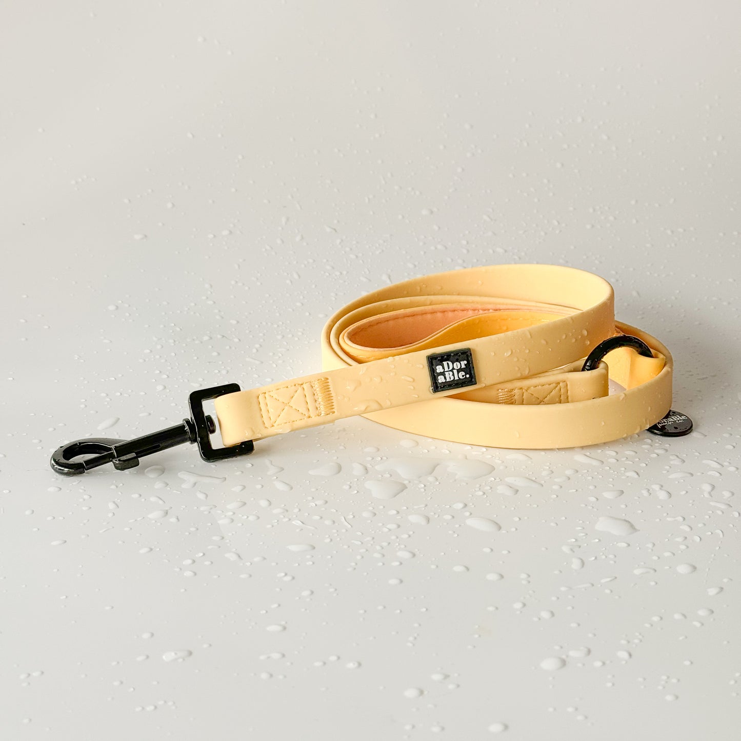 HydroFlex™ Two-tone Waterproof Dog Lead - Lemon Sherbet