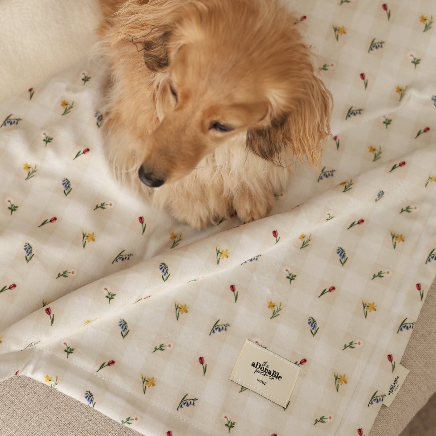 Dog & Puppy Bed Blanket - Spring Garden