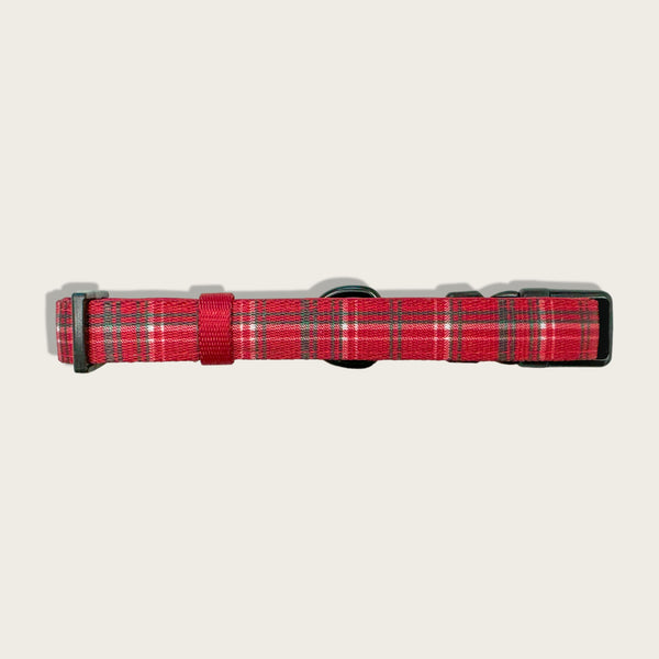 Collar - LUXE Berry Red Plaid
