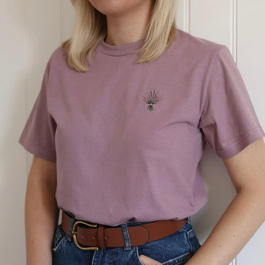 Embroidered AP T-Shirt - Highland Heather