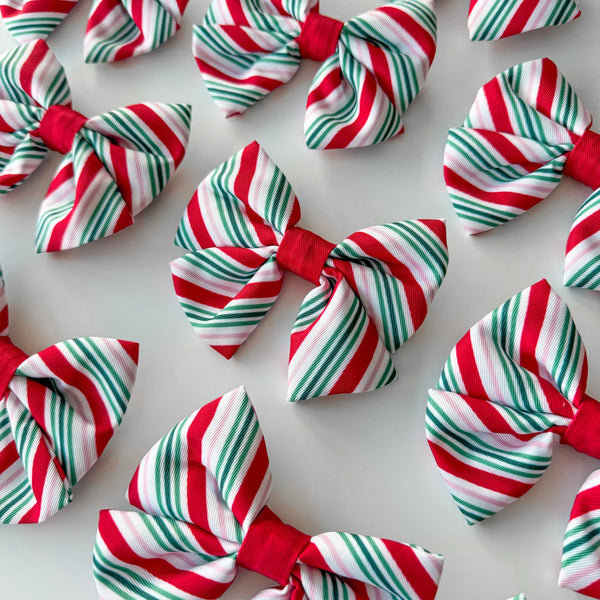 Sailor Bow Tie - Candy Cane Swirl