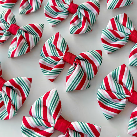 Sailor Bow Tie - Candy Cane Swirl