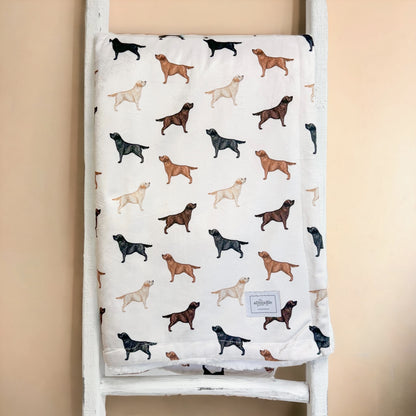 Supersize Soft Blanket - Watercolour Labradors