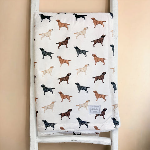 Supersize Soft Blanket - Watercolour Labradors