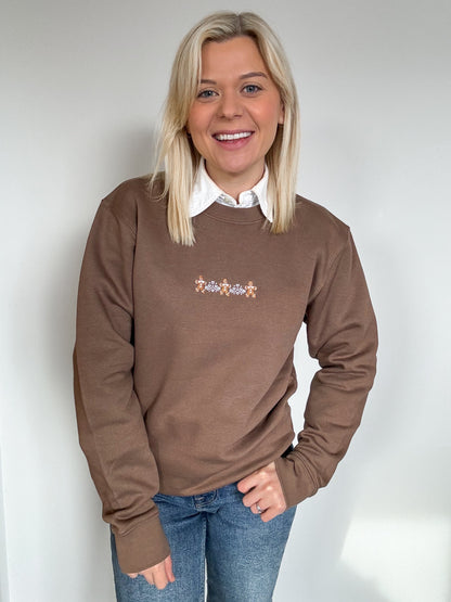 Embroidered Signature Sweatshirt - Gingerbread Bakery - Mocha