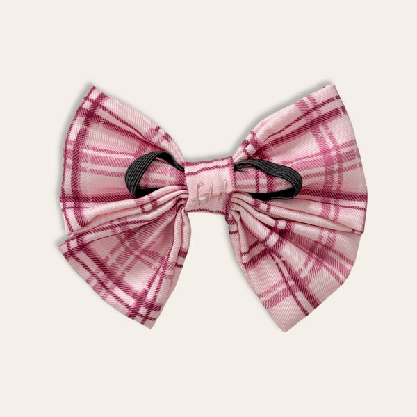 Sailor Bow Tie - LUXE Rose Quartz Plaid