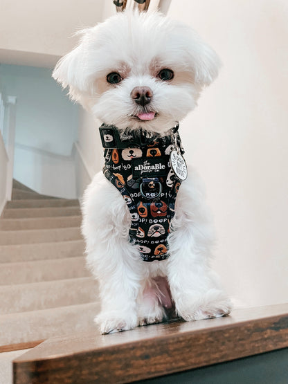 Adjustable Harness - The aDoraBle Pooch Co x Boop My Nose - Boop! - Black