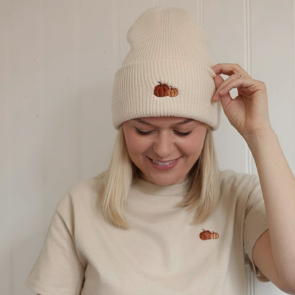 Classic Beanie - Pumpkin Farm - Cream