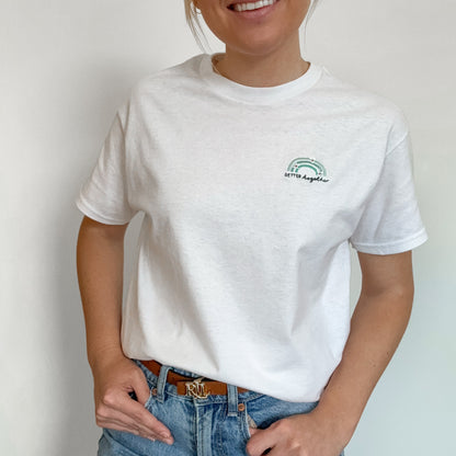 Embroidered AP T-Shirt - Better Together - White