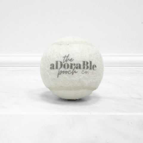 The aDoraBle Pooch Co Tennis Ball - Snowball