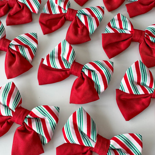 Sailor Bow Tie - Candy Cane Forest