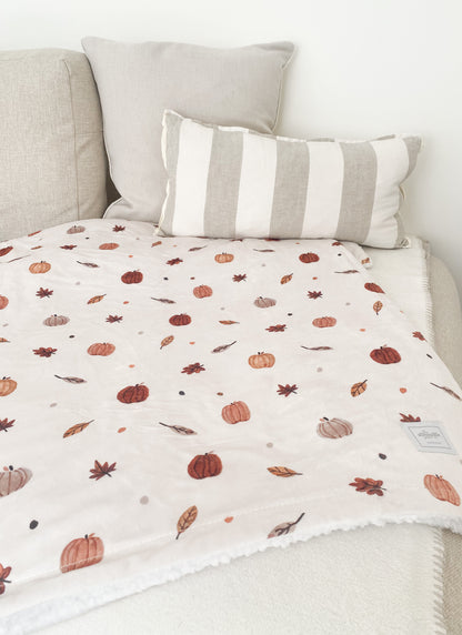 Supersize Soft Blanket - Autumn Pumpkins