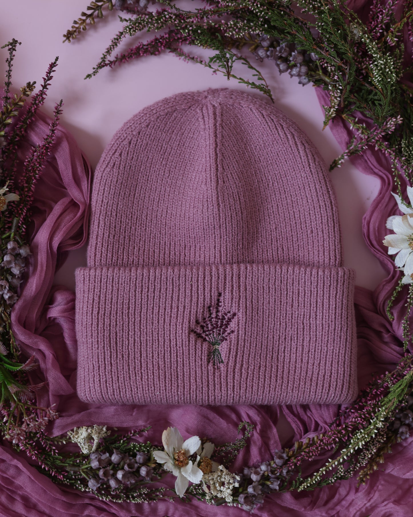 Classic Beanie - Highland Heather - Mauve