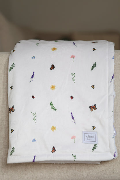 Supersize Soft Blanket - Bumbles & Butterflies