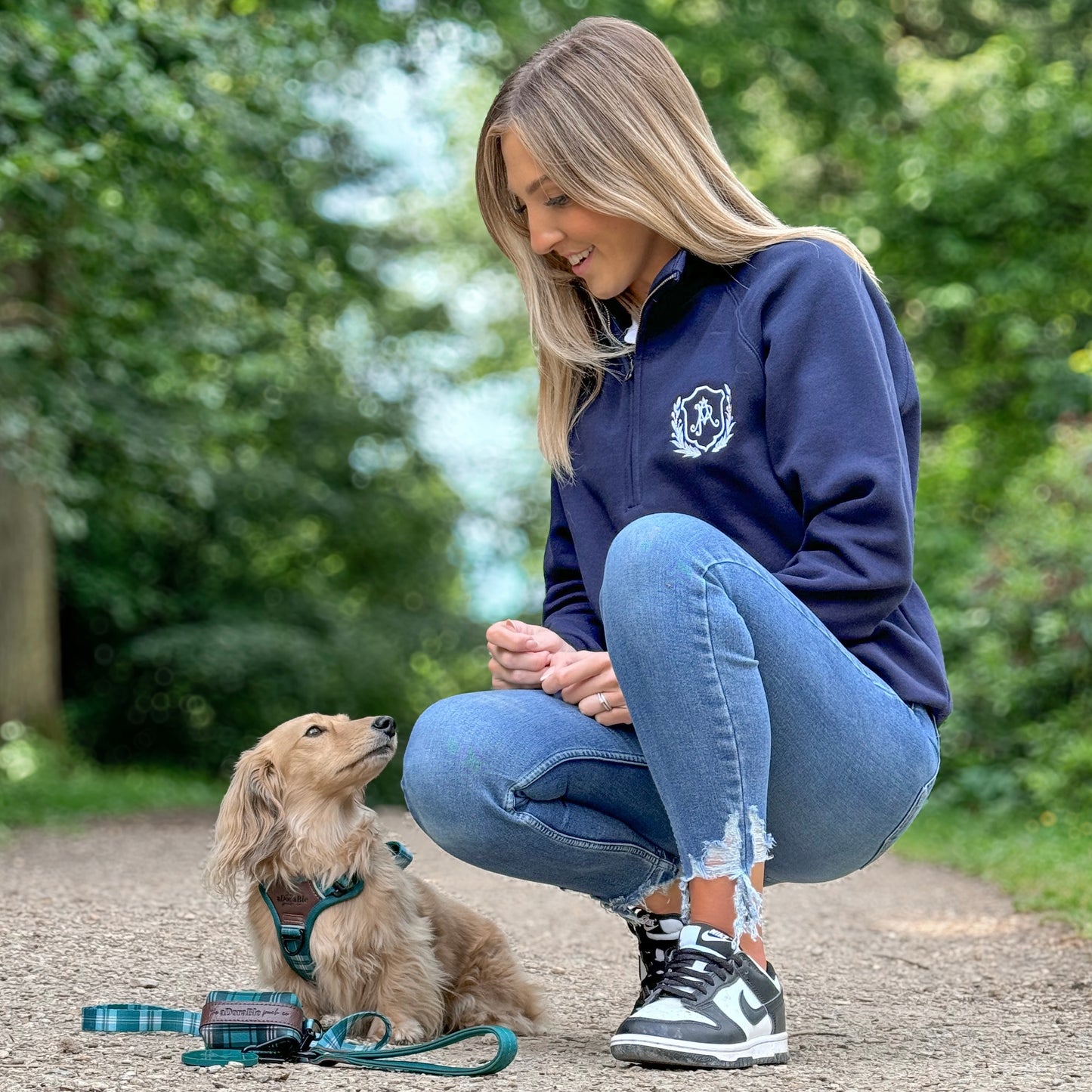 Embroidered AP Zip Neck Sweat - Heritage Collection - Deep Navy