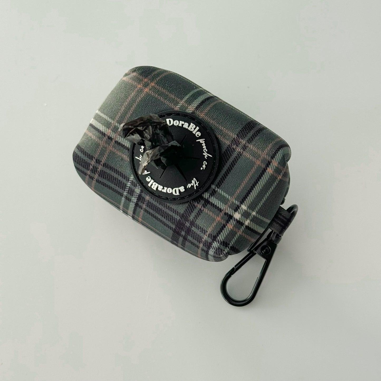 Poop Bag Holder - LUXE Hunter Green Plaid