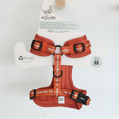 Adjustable Dog Puppy Harness - Classic Collection Ember - XXS